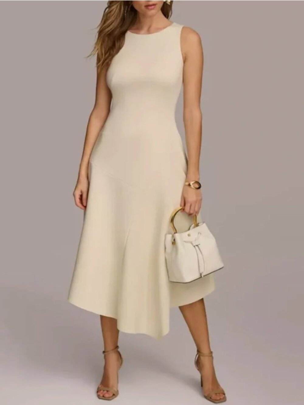 DONNA KARAN High-Low Scuba A-Line Dress Size 10 NWT/NEW